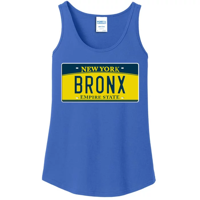 Bronx New York Ny Neighborhood Hometown License Plate Meaningful Gift Ladies Essential Tank