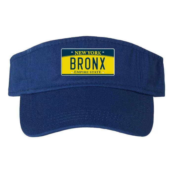 Bronx New York Ny Neighborhood Hometown License Plate Meaningful Gift Valucap Bio-Washed Visor