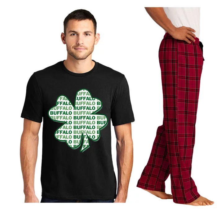 Buffalo New York St Patrick's Day 4 Leaf Clover Pajama Set