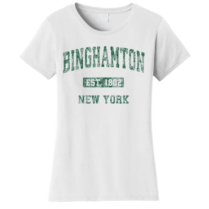 Binghamton New York Ny Vintage Athletic Women's T-Shirt