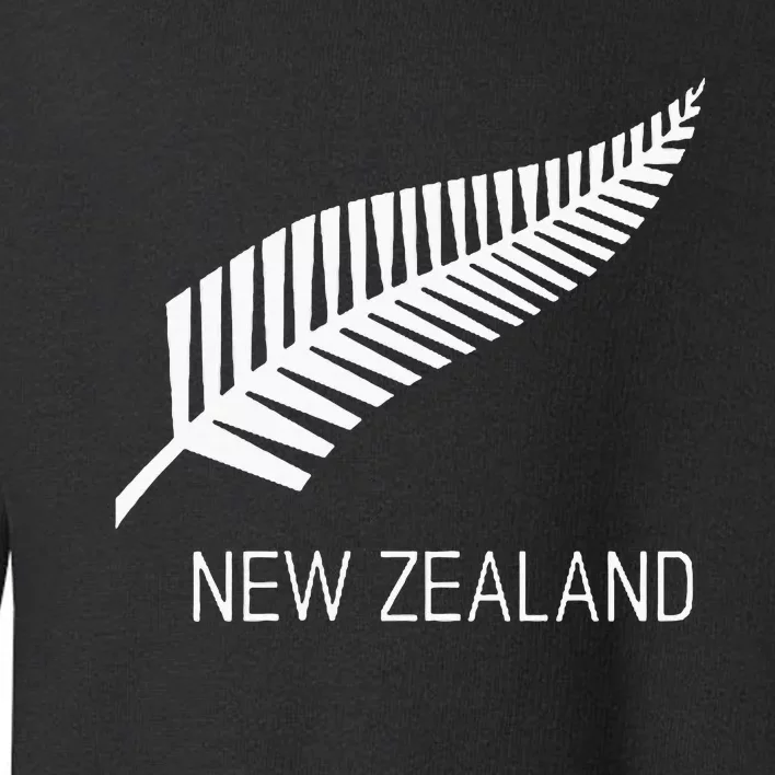 Black New Zealand Fern S Black Proud Kiwi Nz Rugby Toddler Sweatshirt