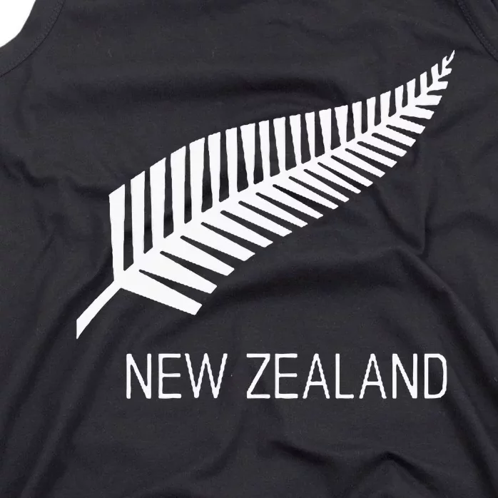 Black New Zealand Fern S Black Proud Kiwi Nz Rugby Tank Top