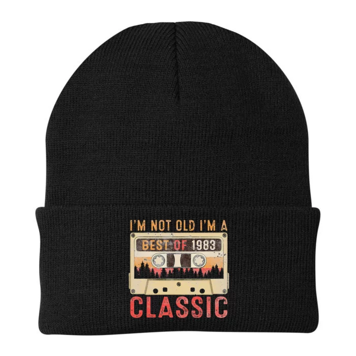 Best Of 1983 40th Birthday Cassette Tape 40 Year Old Gift Knit Cap Winter Beanie