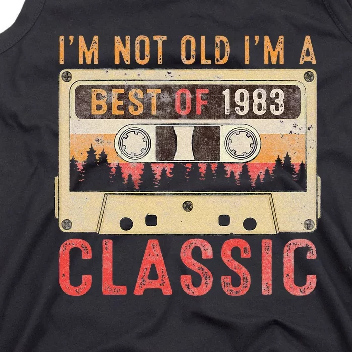 Best Of 1983 40th Birthday Cassette Tape 40 Year Old Gift Tank Top