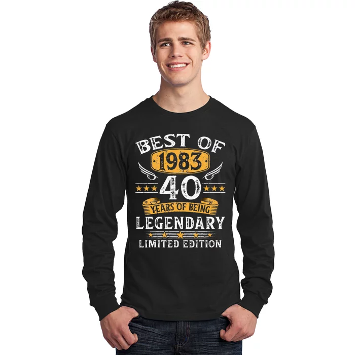 Best Of 1983 Limited Edition 40 Year Old 40th Birthday Gifts Long Sleeve Shirt