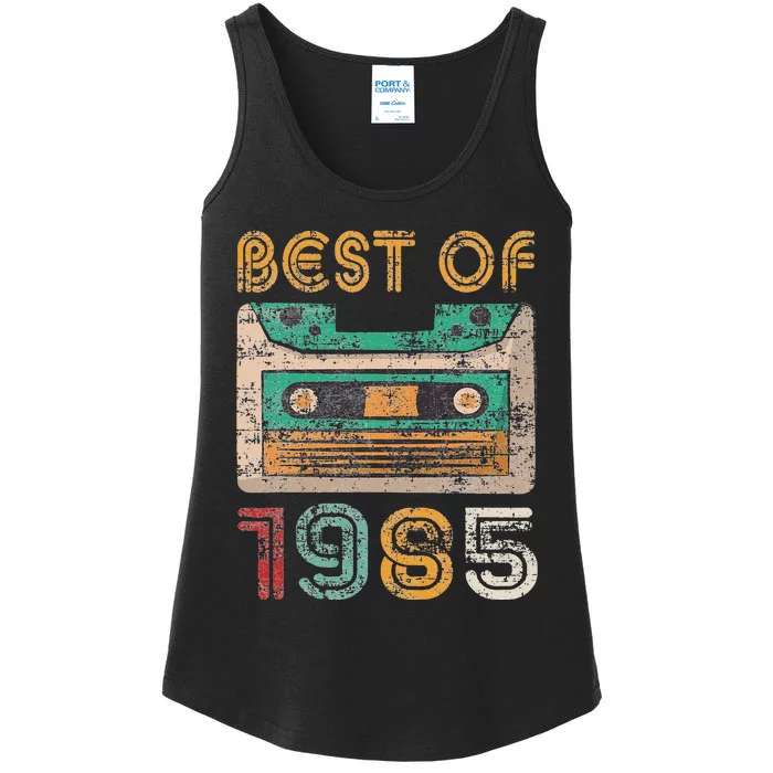 Best Of 1985 Funny Retro Tape Vintage 38th Birthday Ladies Essential Tank