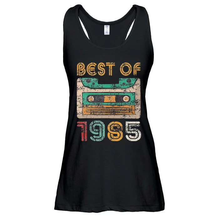 Best Of 1985 Funny Retro Tape Vintage 38th Birthday Ladies Essential Flowy Tank