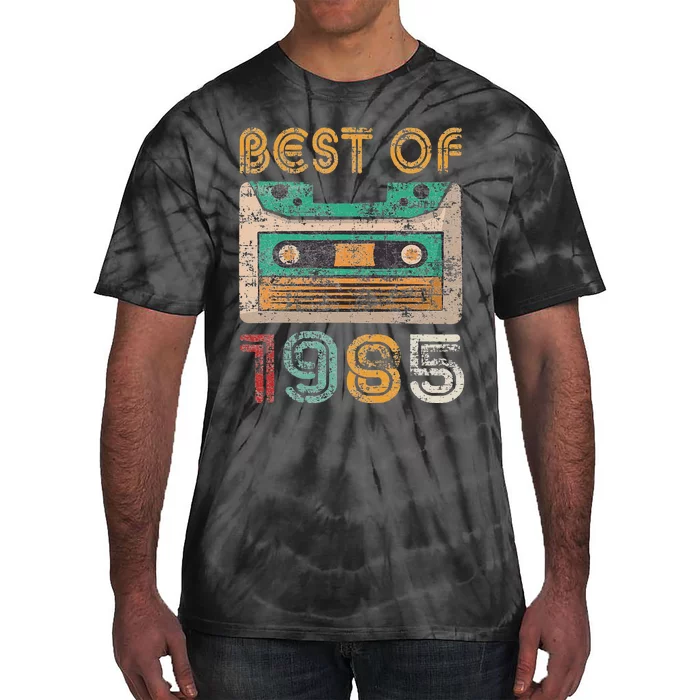 Best Of 1985 Funny Retro Tape Vintage 38th Birthday Tie-Dye T-Shirt