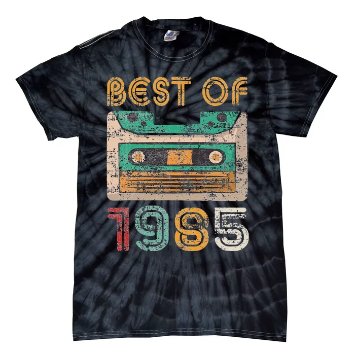 Best Of 1985 Funny Retro Tape Vintage 38th Birthday Tie-Dye T-Shirt