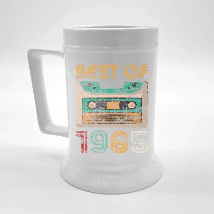 Best Of 1985 Funny Retro Tape Vintage 38th Birthday Front & Back Beer Stein