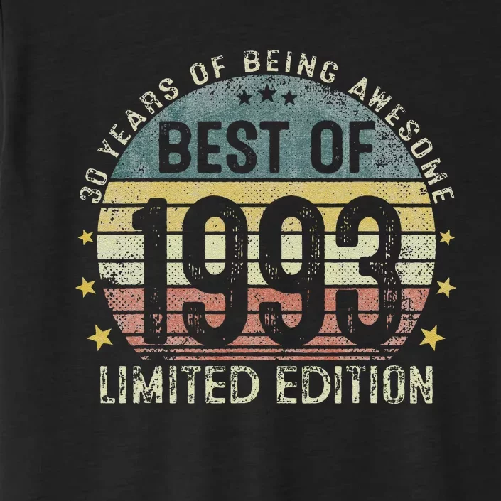 Best Of 1993 30 Years Old 30th Birthday Gifts For ChromaSoft Performance T-Shirt