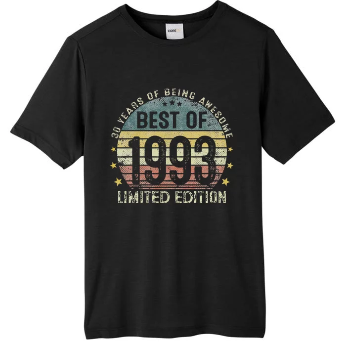 Best Of 1993 30 Years Old 30th Birthday Gifts For ChromaSoft Performance T-Shirt