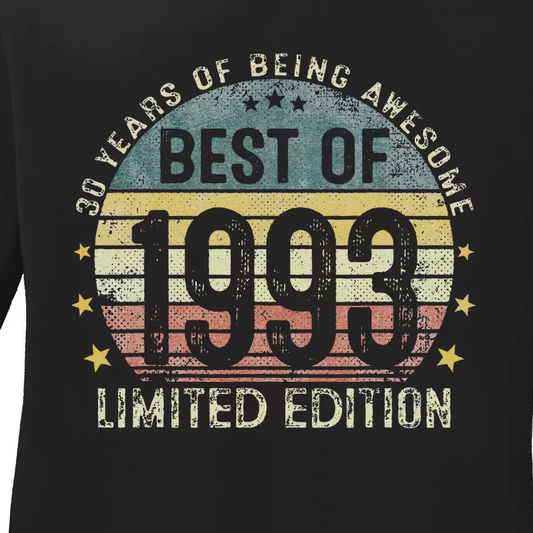 Best Of 1993 30 Years Old 30th Birthday Gifts For Ladies Long Sleeve Shirt