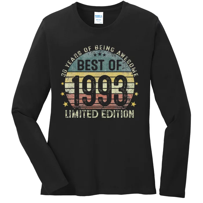 Best Of 1993 30 Years Old 30th Birthday Gifts For Ladies Long Sleeve Shirt