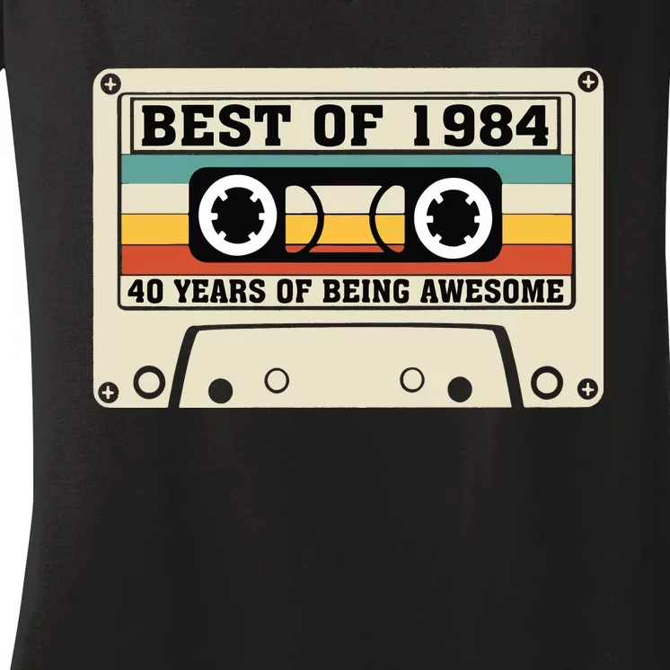 Best Of 1984 40th Present Women's V-Neck T-Shirt