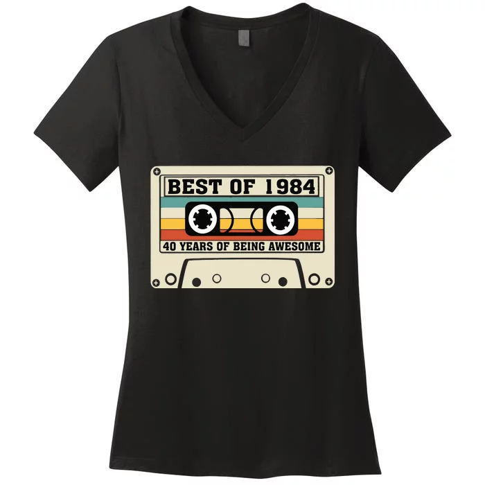 Best Of 1984 40th Present Women's V-Neck T-Shirt