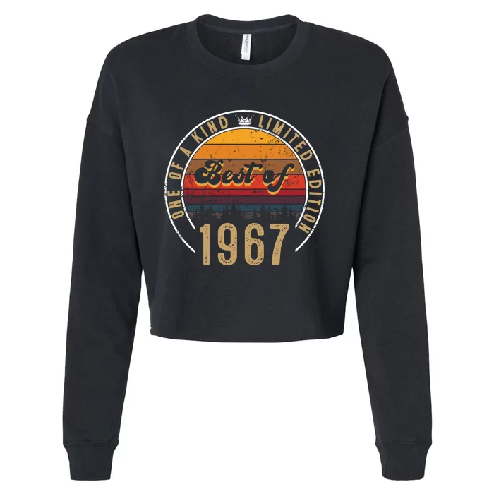 Best Of 1967 Birthday Gift 55 Years Old Cropped Pullover Crew