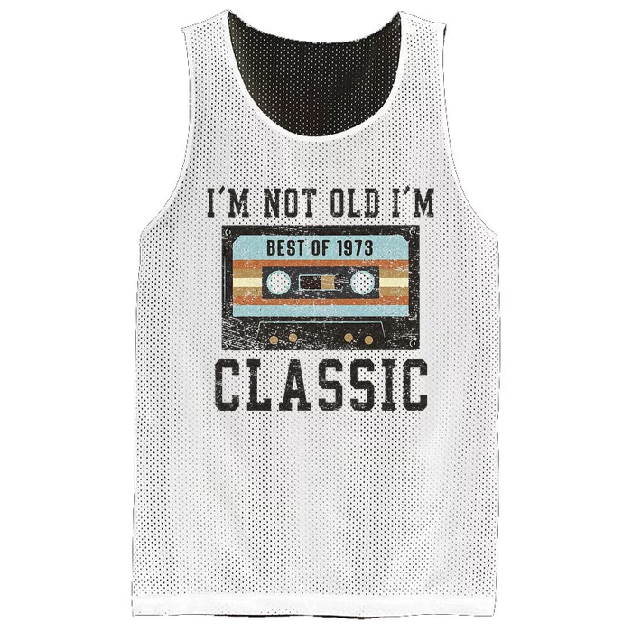 Best Of 1973 50th Birthday Gifts Men BDay 50 Birthday Mesh Reversible Basketball Jersey Tank