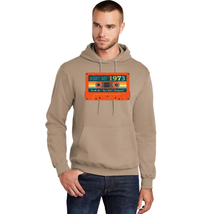 Best Of 1973 Vintage Cassette Tape 50th Birthday Hoodie