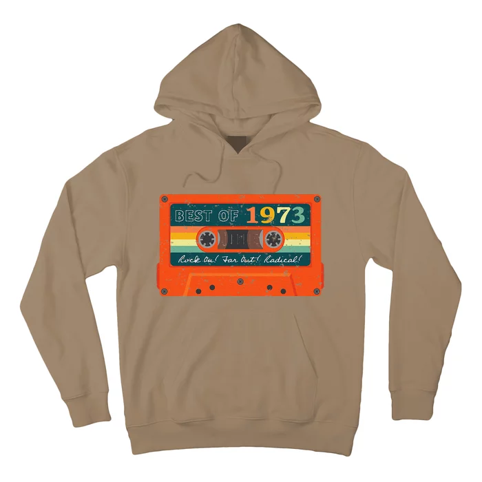 Best Of 1973 Vintage Cassette Tape 50th Birthday Hoodie