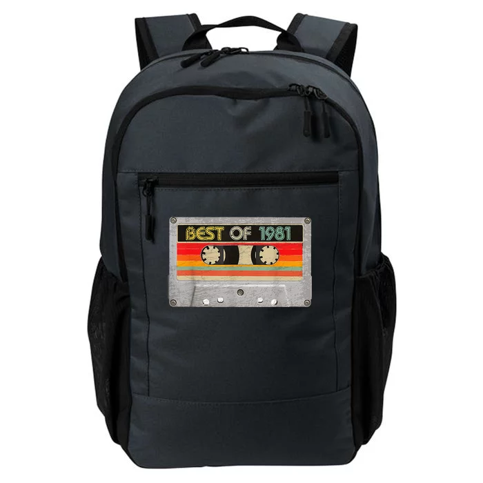 Best Of 1981 42th Birthday Gifts Cassette Tape Vintage Daily Commute Backpack