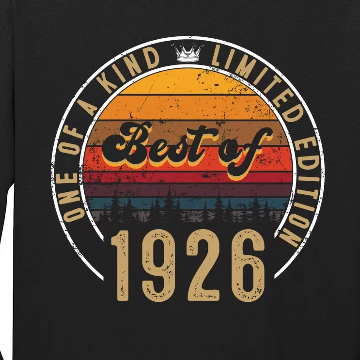 Best Of 1926 Birthday Gift 96 Years Old Tall Long Sleeve T-Shirt