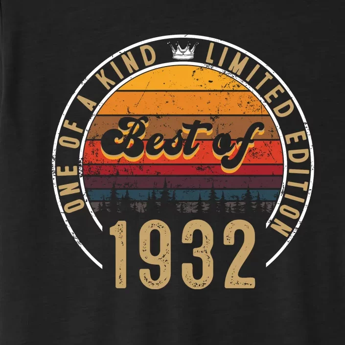 Best Of 1932 Birthday Gift 90 Years Old ChromaSoft Performance T-Shirt