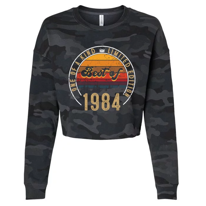 Best Of 1984 Birthday Gift 38 Years Old Cropped Pullover Crew