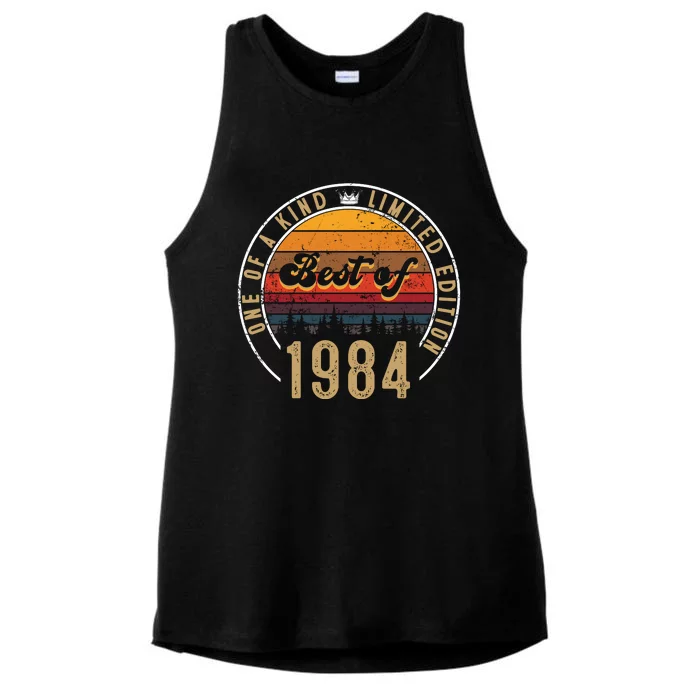 Best Of 1984 Birthday Gift 38 Years Old Ladies Tri-Blend Wicking Tank