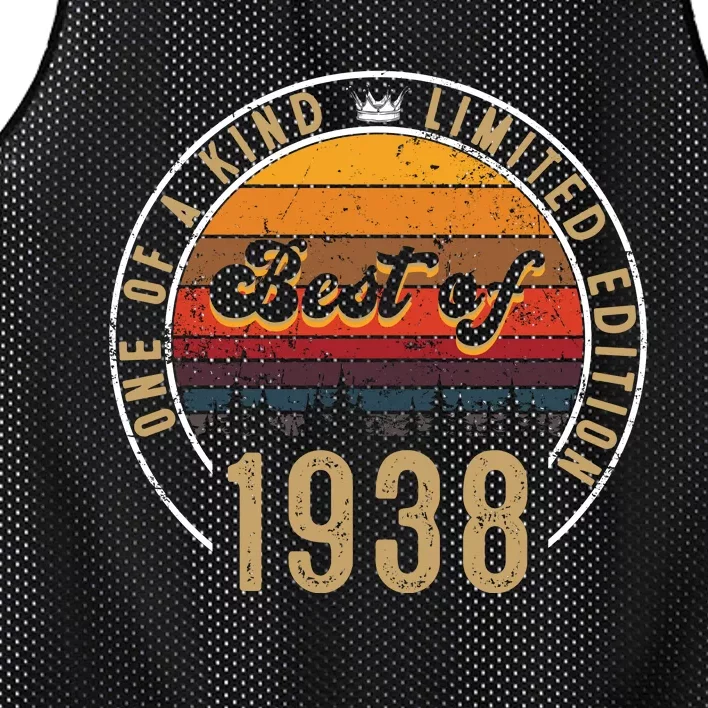 Best Of 1938 Birthday Gift 84 Years Old Mesh Reversible Basketball Jersey Tank