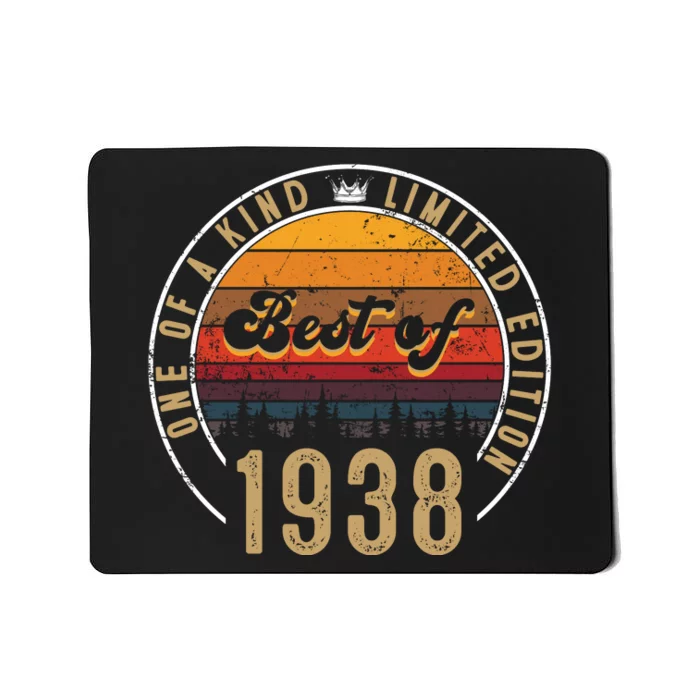 Best Of 1938 Birthday Gift 84 Years Old Mousepad