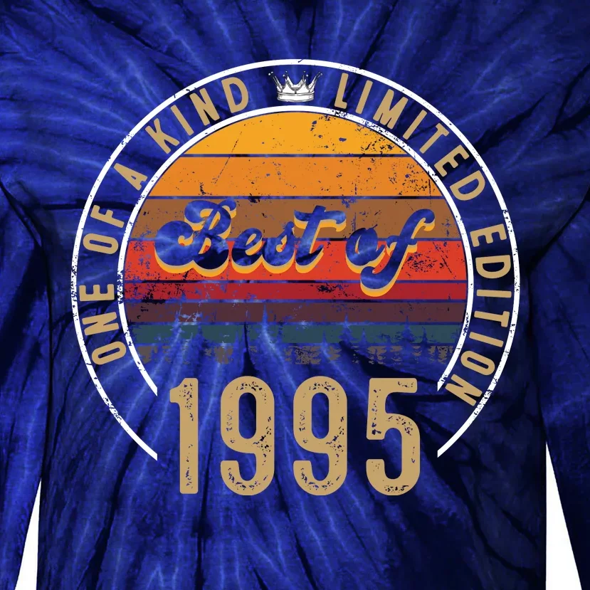 Best Of 1995 Birthday Gift 27 Years Old Tie-Dye Long Sleeve Shirt