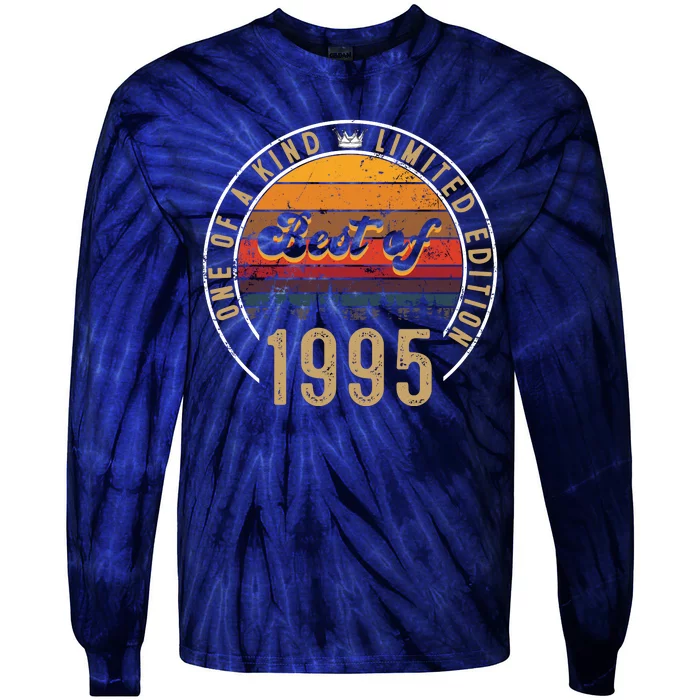 Best Of 1995 Birthday Gift 27 Years Old Tie-Dye Long Sleeve Shirt