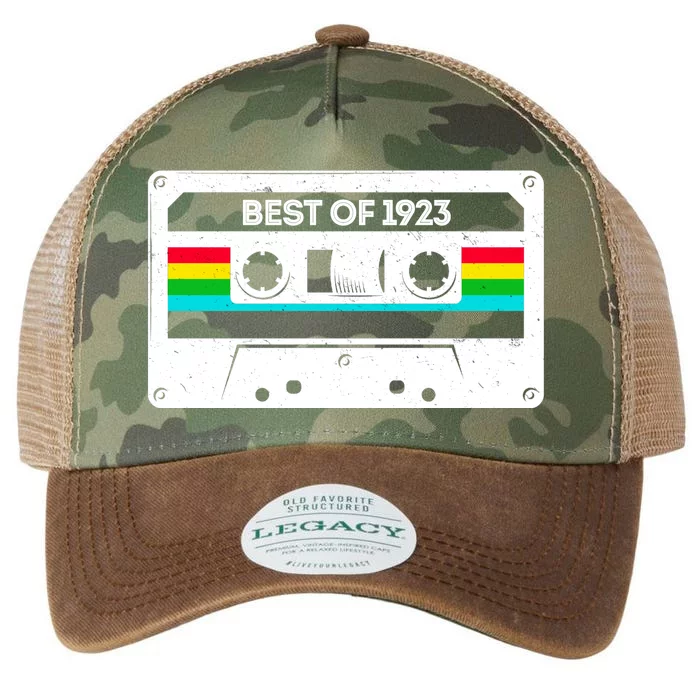 Best Of 1923 Retro 100th Birthday Mixtape Legacy Tie Dye Trucker Hat