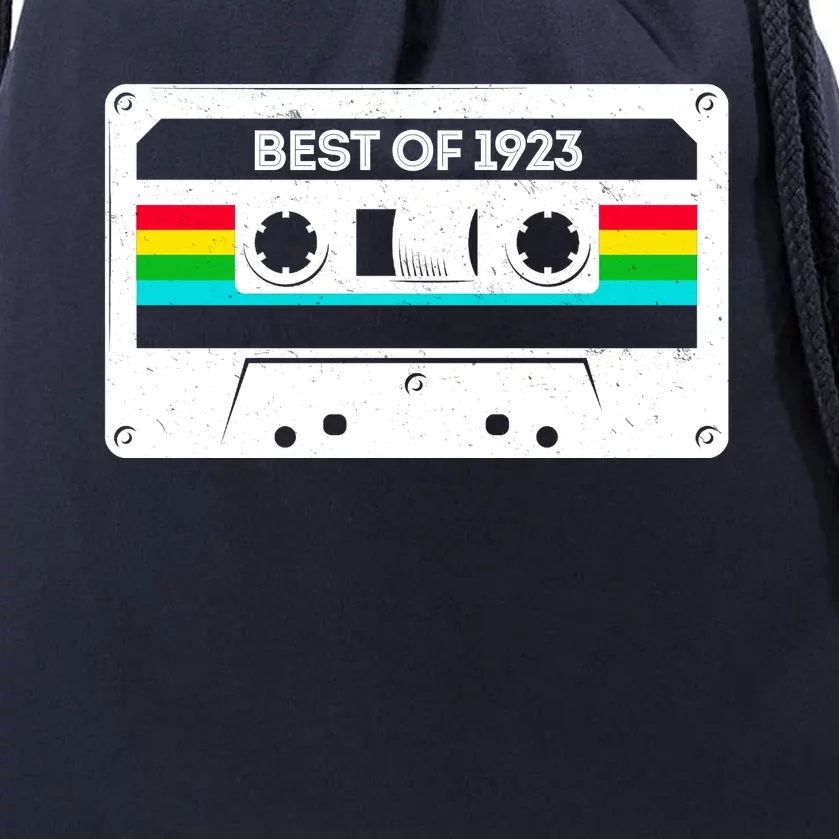 Best Of 1923 Retro 100th Birthday Mixtape Drawstring Bag