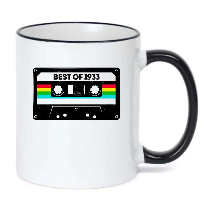 Best Of 1933 Retro 90th Birthday Mixtape Black Color Changing Mug