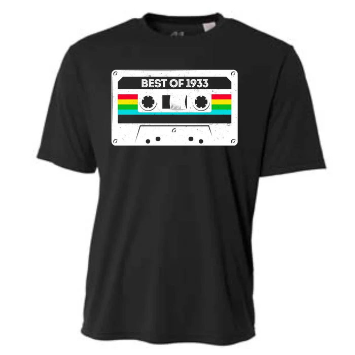 Best Of 1933 Retro 90th Birthday Mixtape Cooling Performance Crew T-Shirt