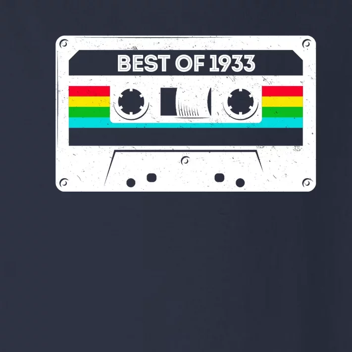 Best Of 1933 Retro 90th Birthday Mixtape Toddler Long Sleeve Shirt