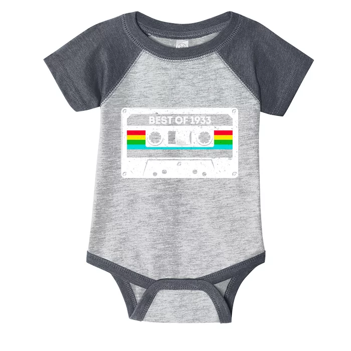 Best Of 1933 Retro 90th Birthday Mixtape Infant Baby Jersey Bodysuit