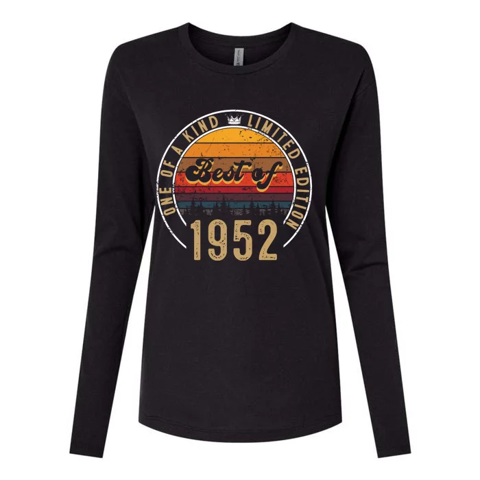 Best Of 1952 Birthday Gift 70 Years Old Womens Cotton Relaxed Long Sleeve T-Shirt