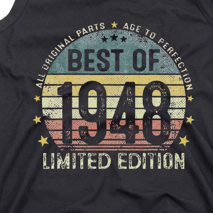 Best Of 1948 75 Years Old 75th Birthday Gifts For Tank Top