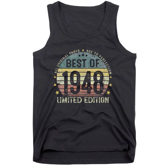 Best Of 1948 75 Years Old 75th Birthday Gifts For Tank Top