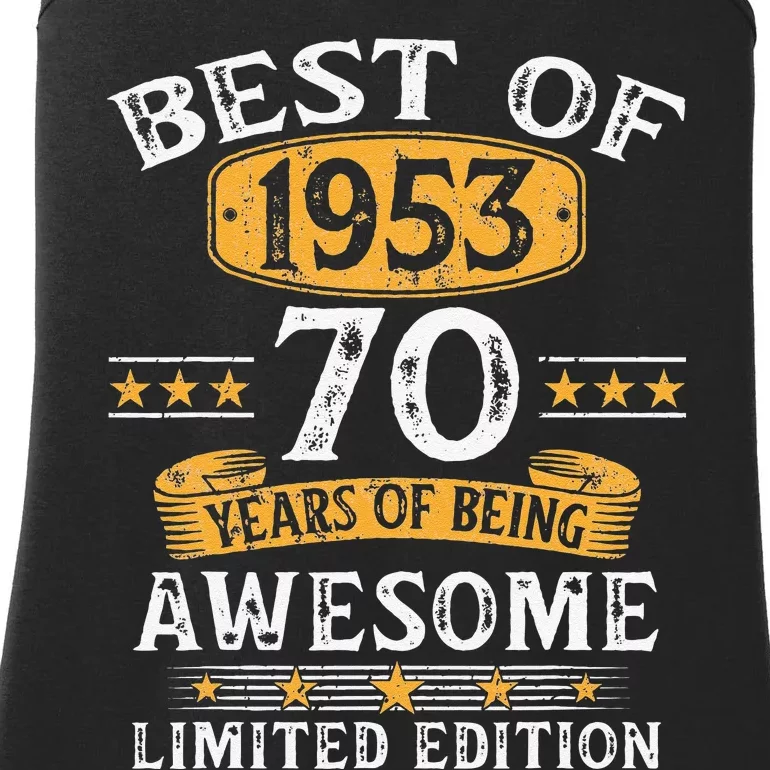 Best Of 1953 70 Years Old 70th Birthday Gifts For Cute Ladies Essential Tank