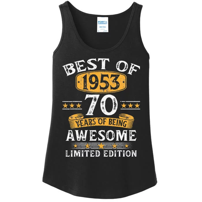 Best Of 1953 70 Years Old 70th Birthday Gifts For Cute Ladies Essential Tank