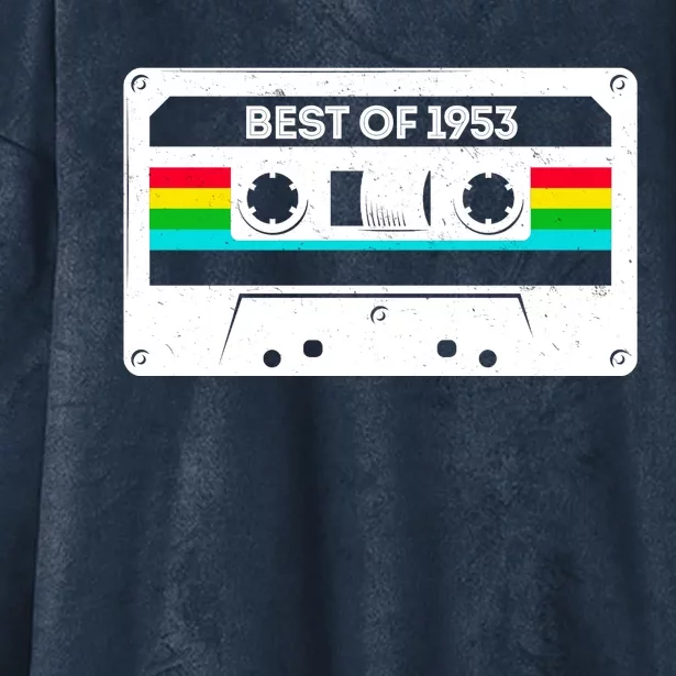 Best Of 1953 Retro 70th Birthday Mixtape Hooded Wearable Blanket