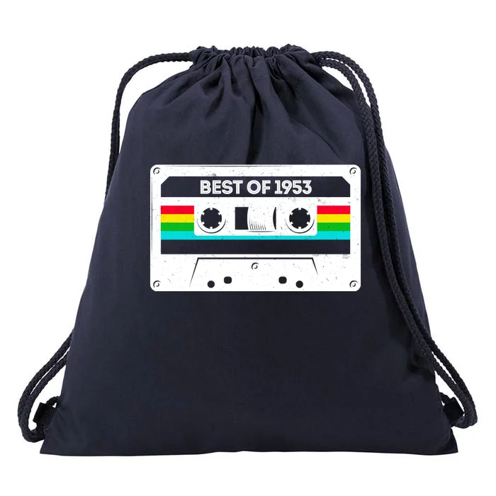 Best Of 1953 Retro 70th Birthday Mixtape Drawstring Bag