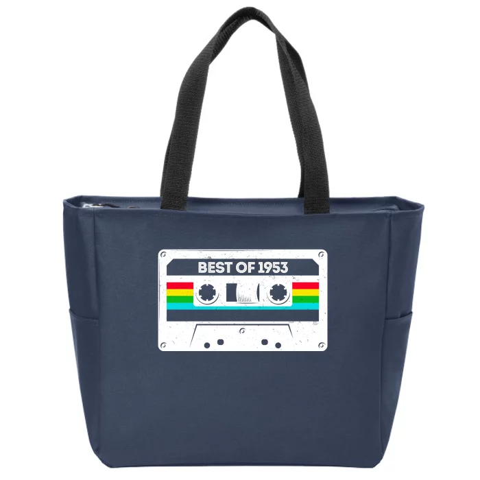 Best Of 1953 Retro 70th Birthday Mixtape Zip Tote Bag