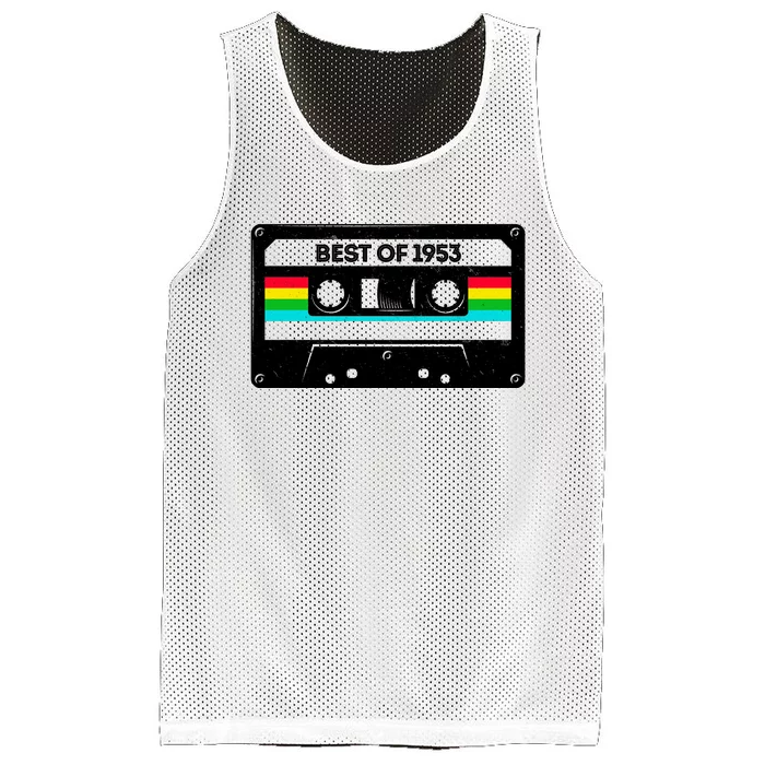 Best Of 1953 Retro 70th Birthday Mixtape Mesh Reversible Basketball Jersey Tank