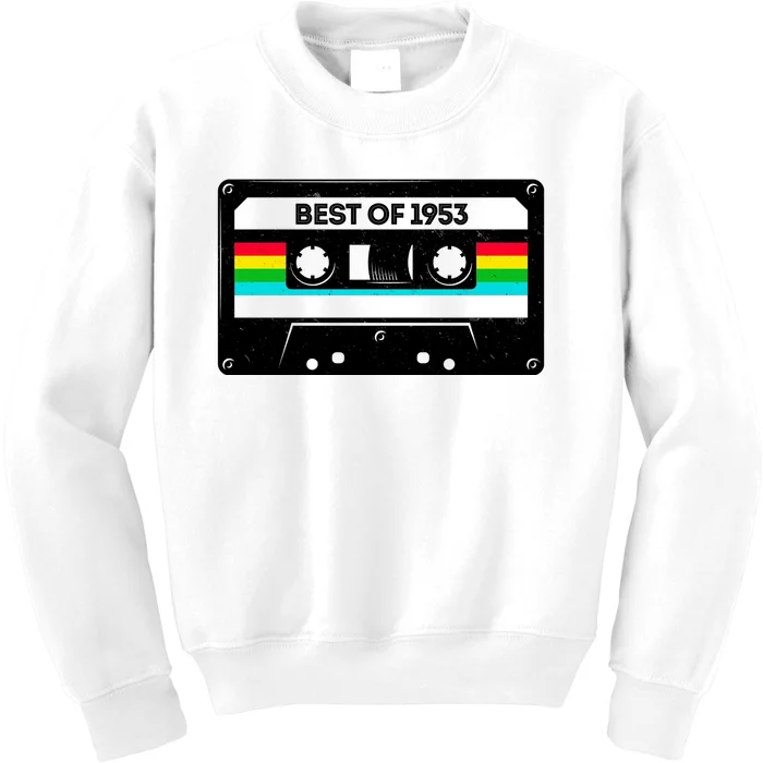 Best Of 1953 Retro 70th Birthday Mixtape Kids Sweatshirt