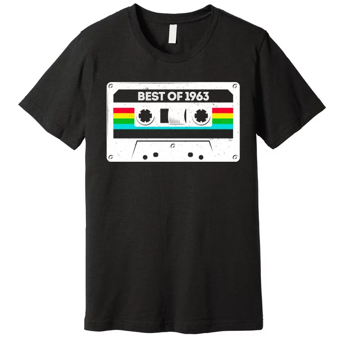 Best Of 1963 Retro 60th Birthday Mixtape Premium T-Shirt